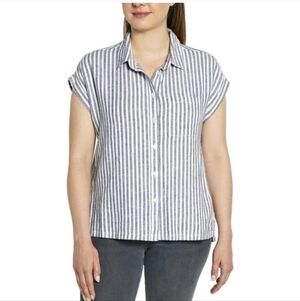 Orvis Linen Blend Striped Top XXL